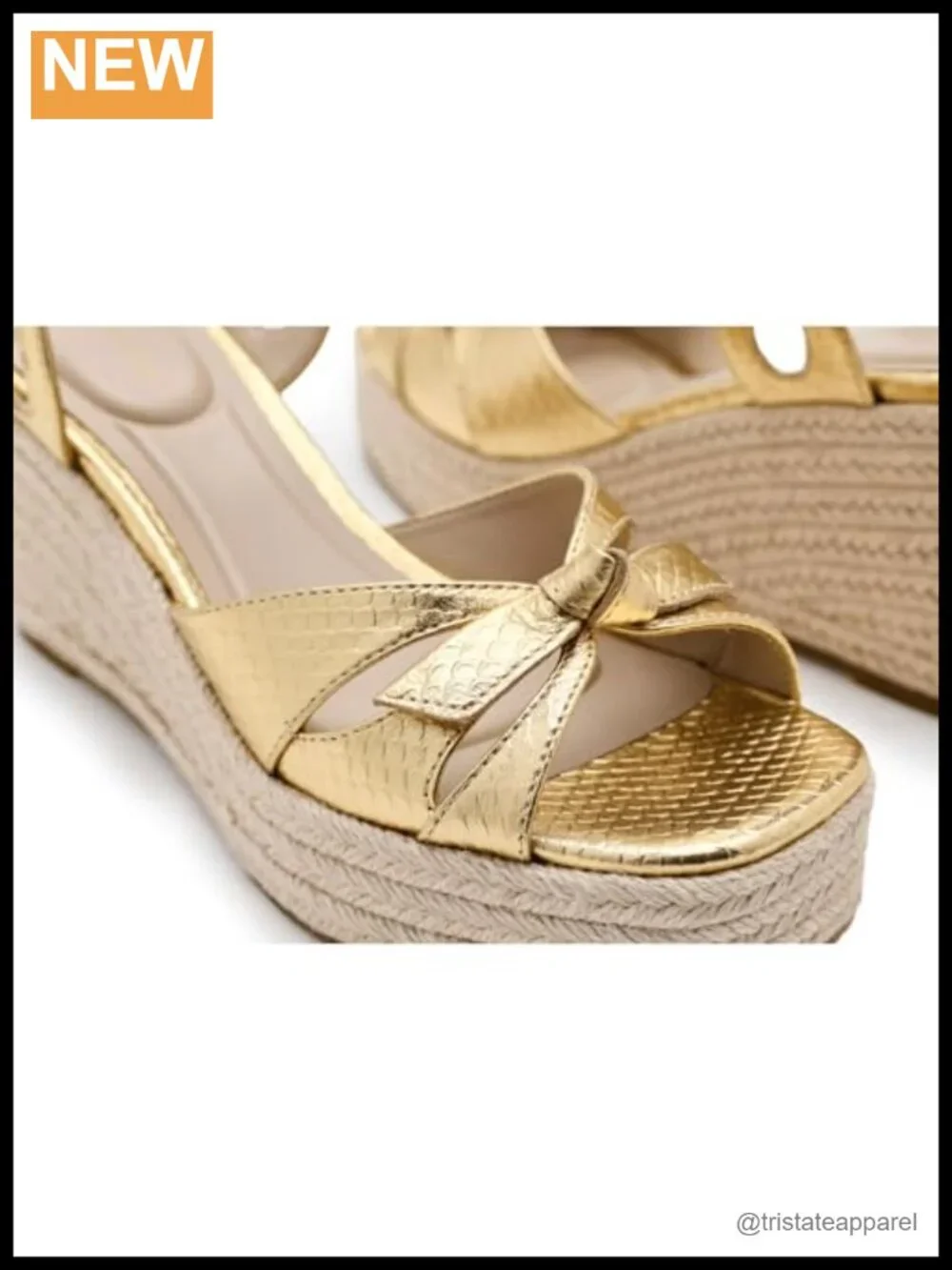 Pelle Moda Elbie Leather Platform Wedge Espadrille Sandals